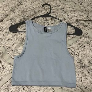 H & M light blue ribbed tank. Size small. Worn once. Selling for $13.00 USD